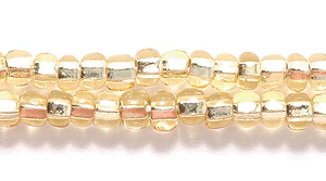 8SB452: CZ Seed Bead Silver Lined LT Gold 8/0 3HK
