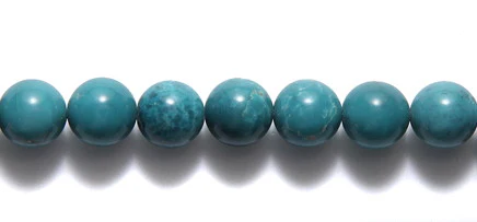 8ST413-A: Turquoise Round 8mm "A" Grade 15-16 Inch Strand - Image 2