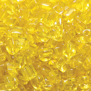 91SV222-3R: Vintage Venetian Trap Transparent Yellow #3 3-3.5mm 50 Gram Bag - Image 2