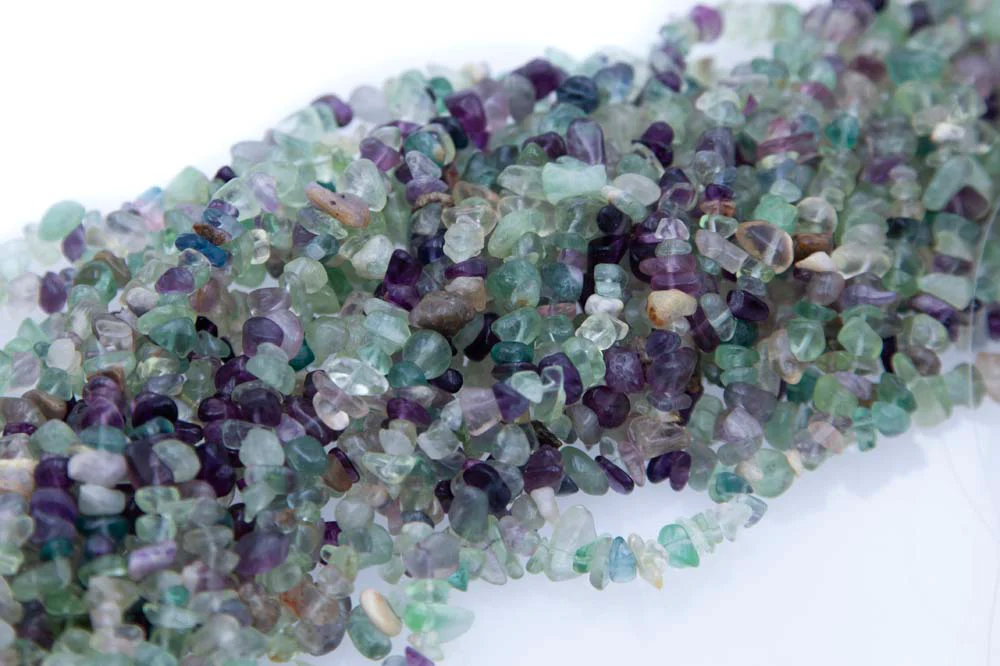 99ST431-N: 8-12mm Fluorite Chips 36" - Image 2
