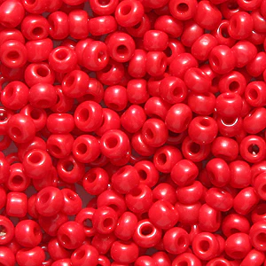 9EP144: Vintage French Opaque Red 9/0 250GM - Image 2