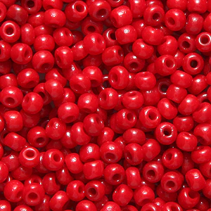 9EP146: Vintage French Opaque Dark Red 9/0 250GM - Image 2