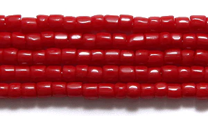 9SC144R: CZ Seed Bead 3-cut Opaque Medium Red 9/0-1HK