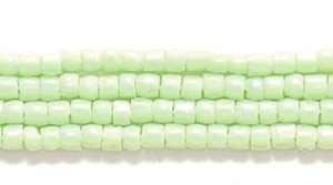 9SC181R: CZ Seed Bead 3-cut Opaque LT Green 9/0-1HK
