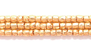 9SC854R: CZ Seed Bead 3-cut Metallic Gold 9/0-1HK