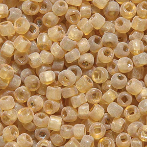 9SV251-10R: Vintage Venetian Transparent Goldenrod #10 Square Hole 9/0 50 Gram Bag - Image 2