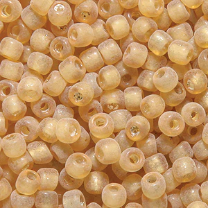 9SV253-18R: Vintage Venetian Transparent Gold #18 Frosted 9/0 50 Gram Bag - Image 2