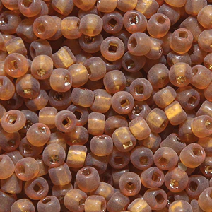 9SV258-6UR: Vintage Venetian Transparent Brown #6 Frosted Square Hole 9/0 50 Gram Bag - Image 2