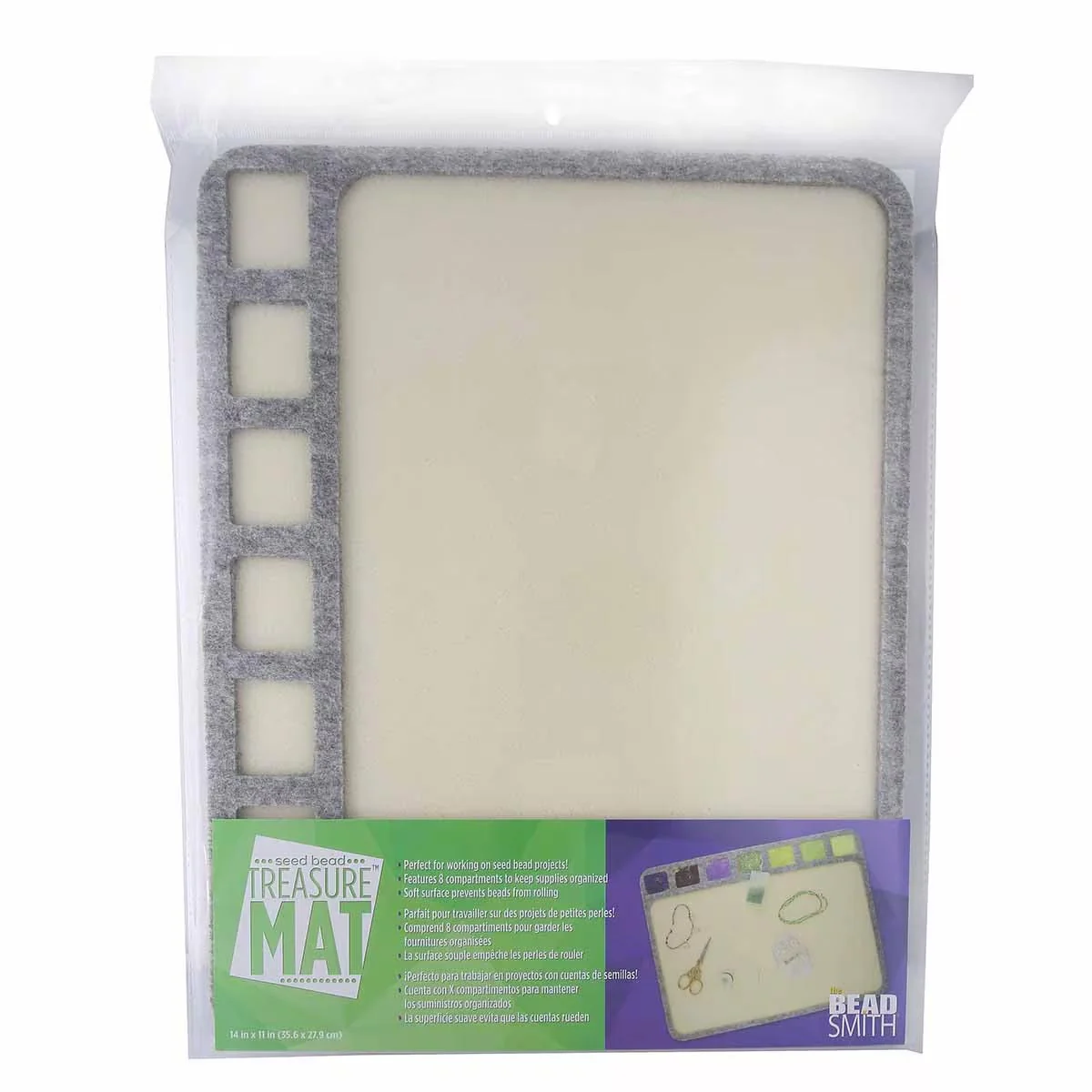 BMTSB11: Beadsmith 11X14Inch Seed Bead Mat w/7 Cavities - Image 2
