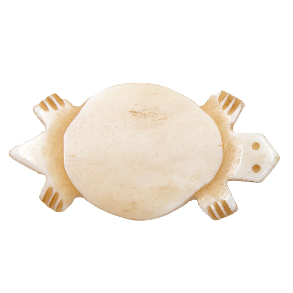 BN228-TS2: Bone Sea Turtle Tea Dyed Small 18x50mm 4 Pieces - Image 2