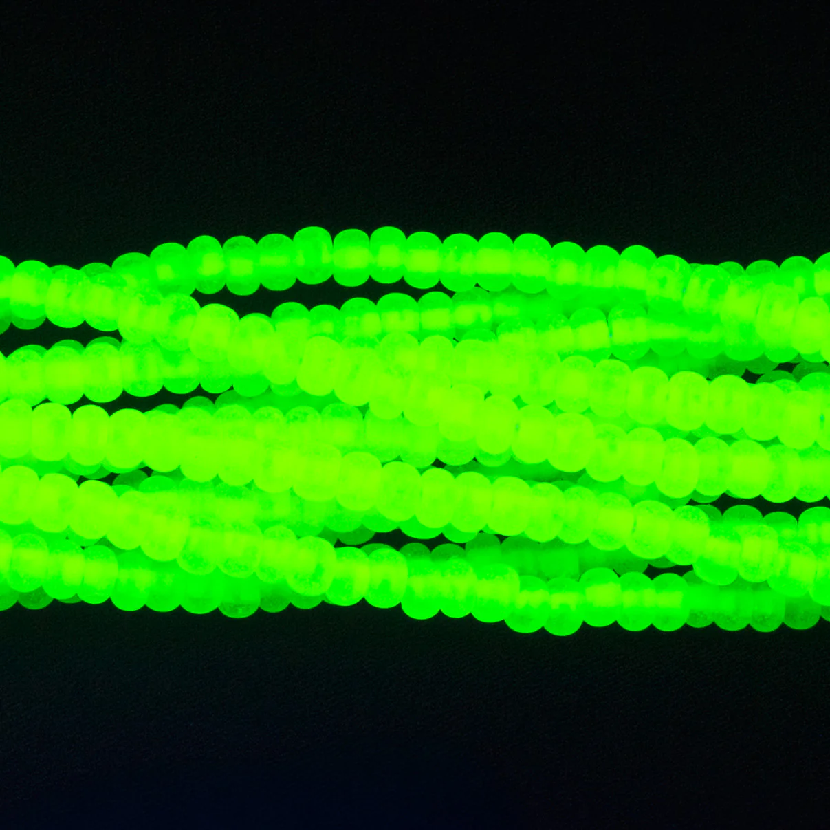 6SB622-NTR: CZ Seed Bead Neon Yellow On Crystal 6/0 - 6STR - Image 2