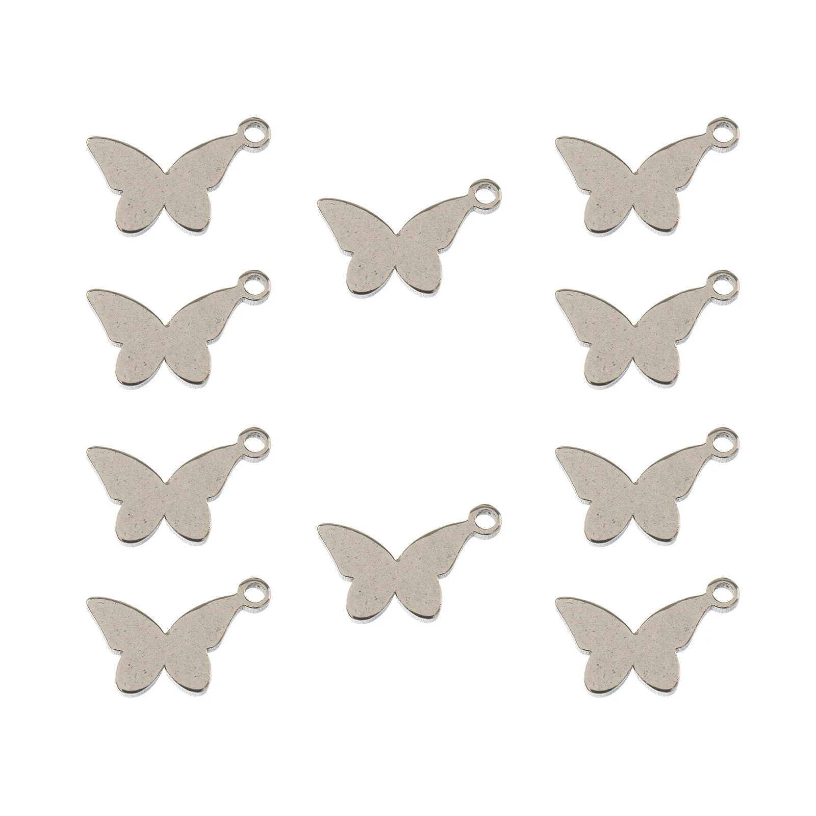 DZ0468-013: Steel Charm 7.9x9.9mm Butterfly  SPL 10PPK - Image 2