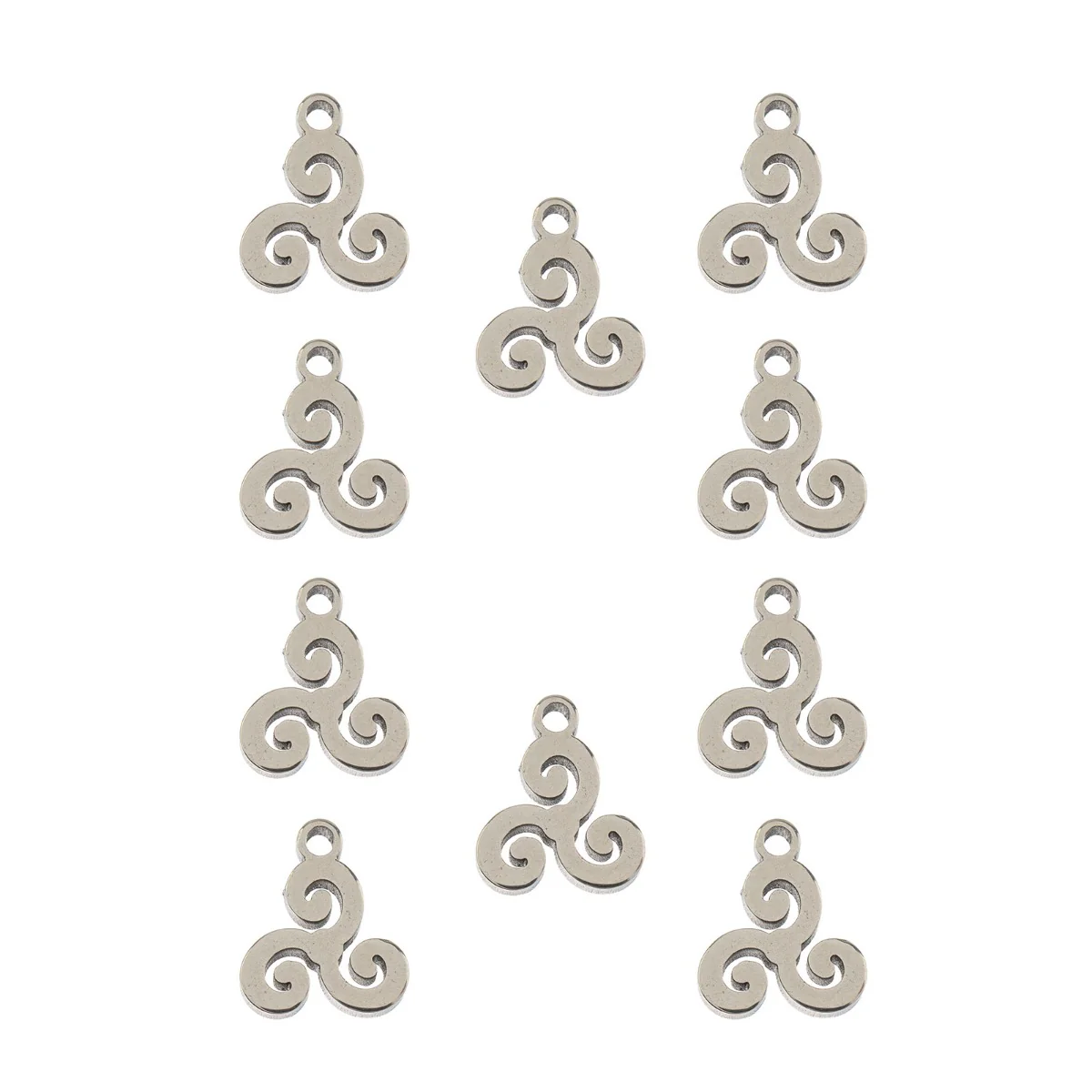 DZ0468-029: Zinc Charms 9.8x8.7mm Pinwheel Silver - 10PPK - Image 2
