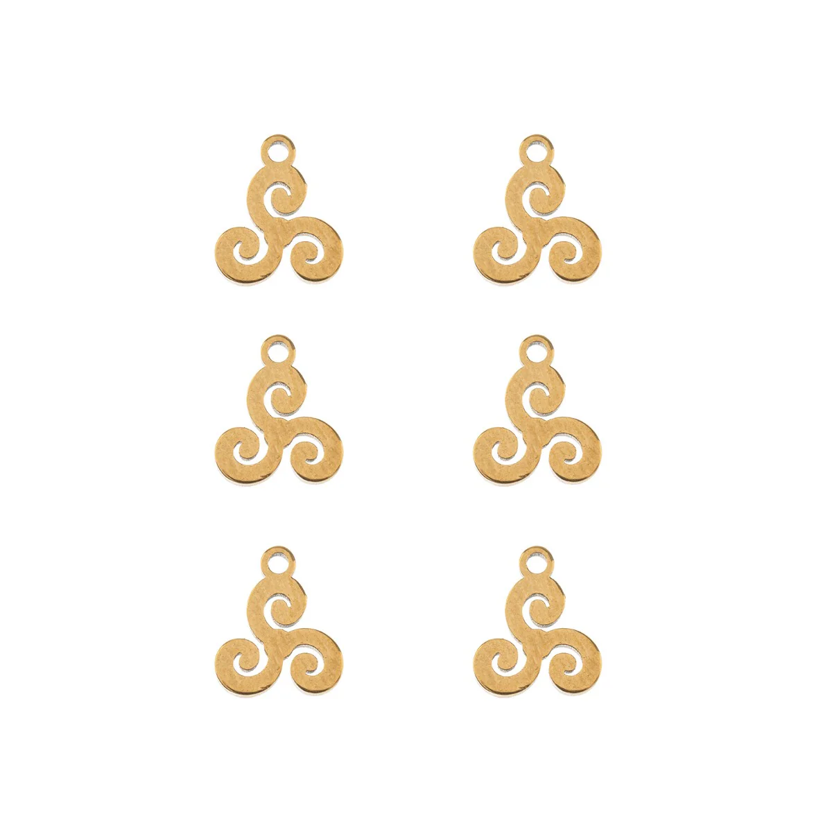 DZ0468-030: Zinc Charms 9.8x8.7mm Pinwheel Gold Plated - 10PPK - Image 2