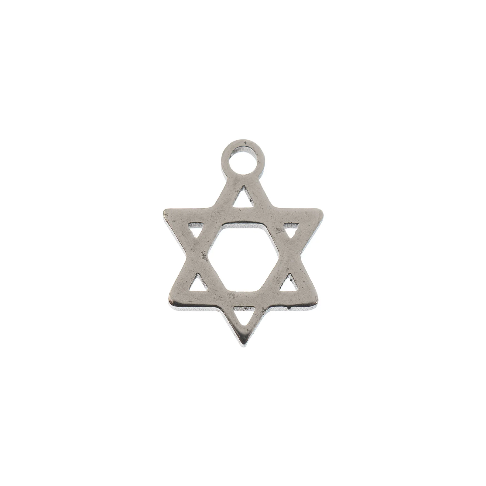 DZ0468-031: Steel Charm 8.7x11.2mm Star of David SPL 10PPK - Image 2