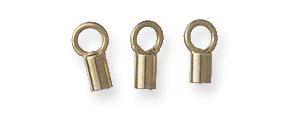 FI161-G: Crimp Tube W/Eye Gold 3.5mm .048 In ID-12PC