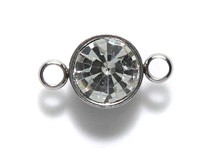 FI1700-2SN: LNK 8mm Cubic Zirconia Stainless Steel 10x17.5mm-1PC