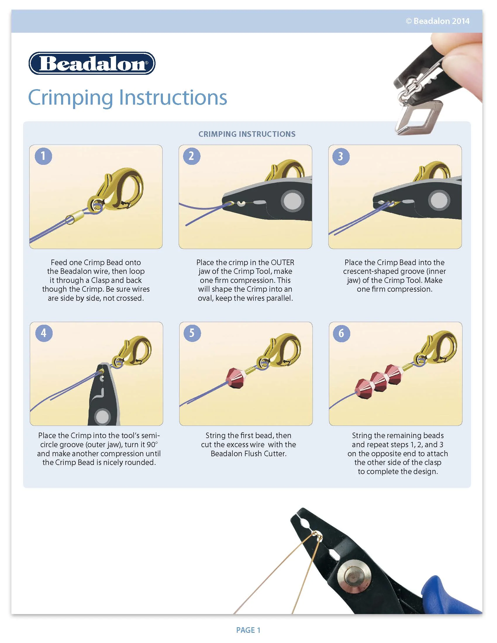 FI404: Beadalon Crimper Pliers Standard 5 Inch - Image 2