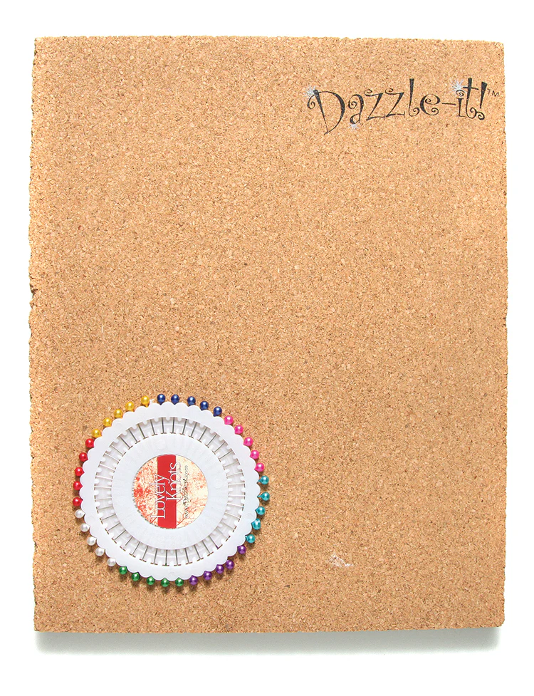 FI467-LK: Lovely Knots Cork Board With Pins 8x10 Inch - 1 Each