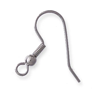 FI54-SU: Ear Wire French Surgical Steel Rhodium 72PR