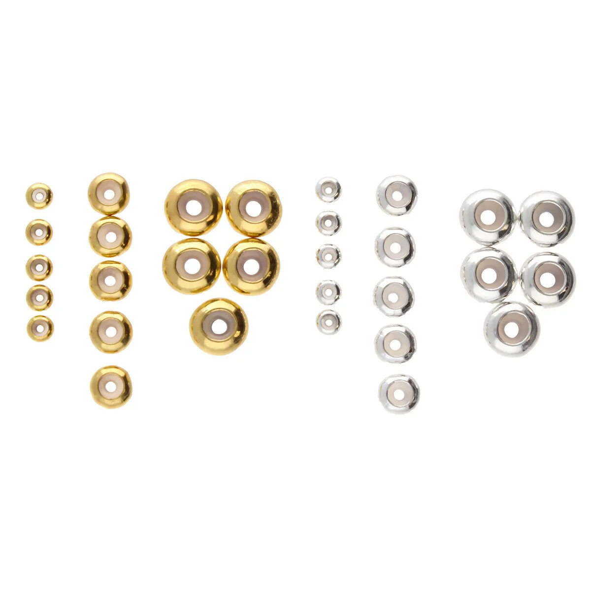 FI999-009MX: Silicone Stopper Beads/Slide on Clasp Asst 30PPK - Image 3
