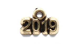 PW2032-19G: Charm Year 2019 Ant Gold 8x13mm - 1PC