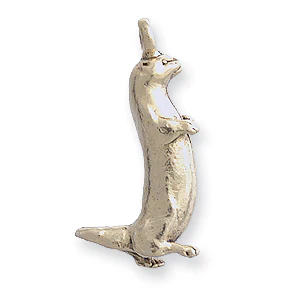 PW5036-AG: Charm Otter Standing Ant Gold 11x21mm-1PC