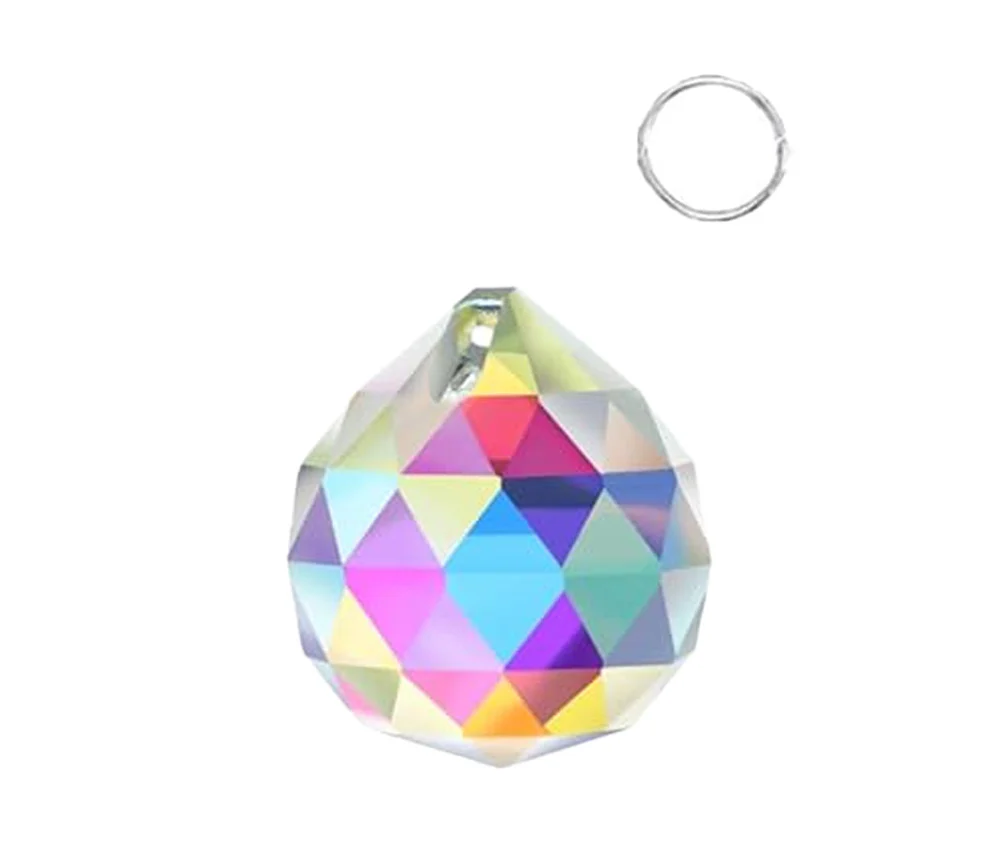 SCG512-B30: SUNCATCHER FACET GLASS CRYSTAL AB PRISM BALL 30MM - 1EA - Image 2