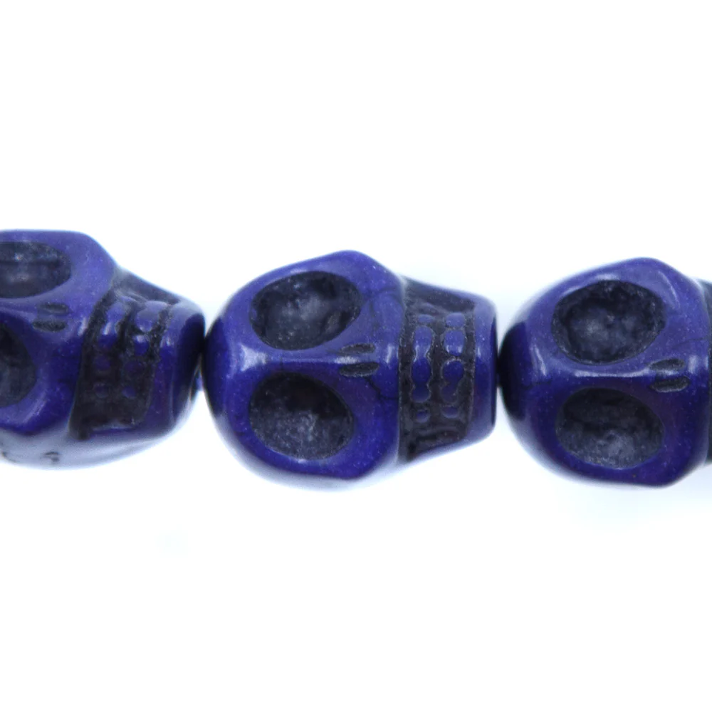 ST50-DB: Skulls Magnesite Dark Blue 13x18mm - Image 2
