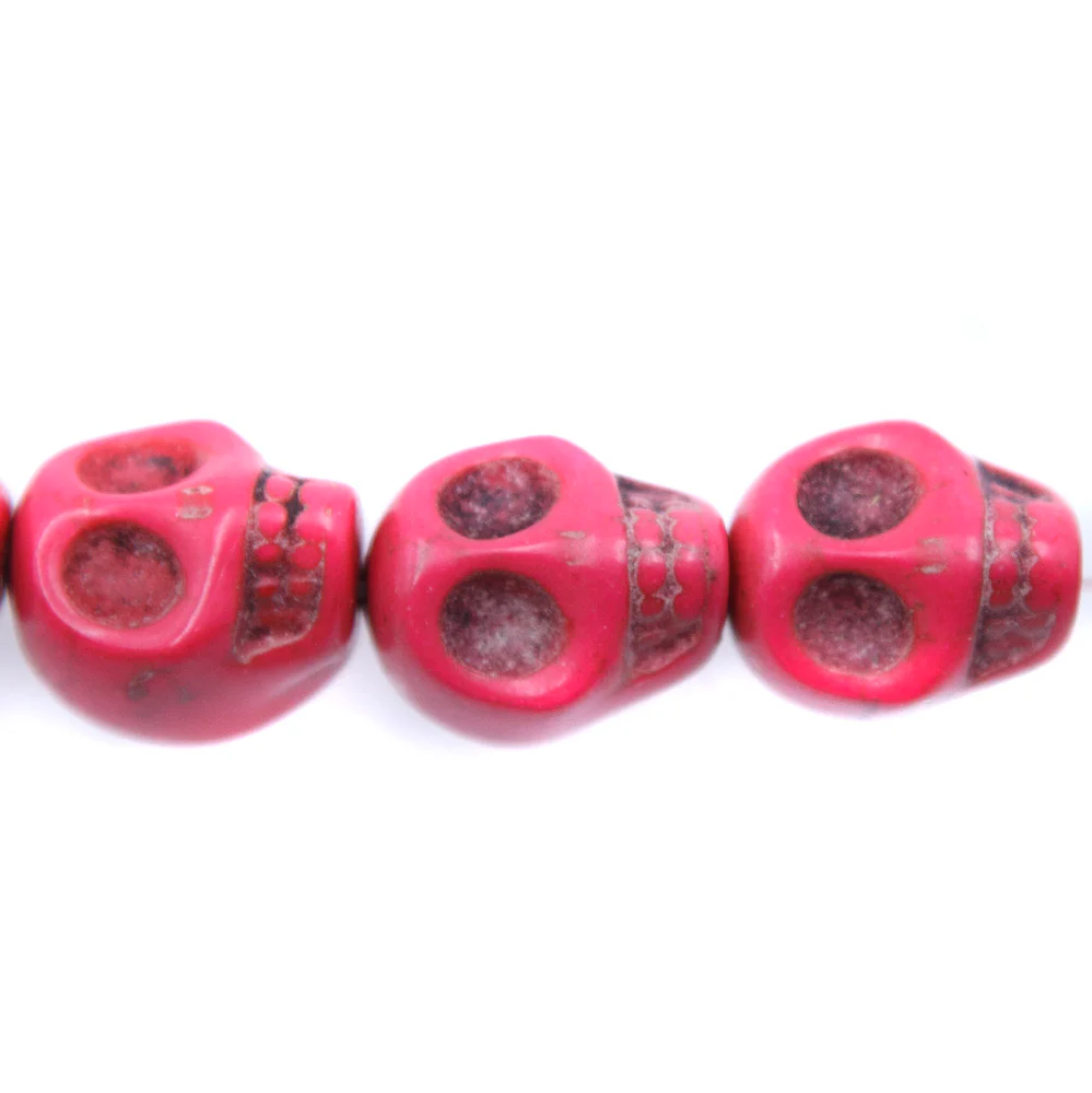 ST50-P: Skulls Magnesite Pink 13x18mm - Image 2