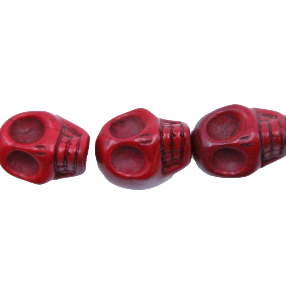 ST50-R: Skulls Magnesite Red 13x18mm - Image 2