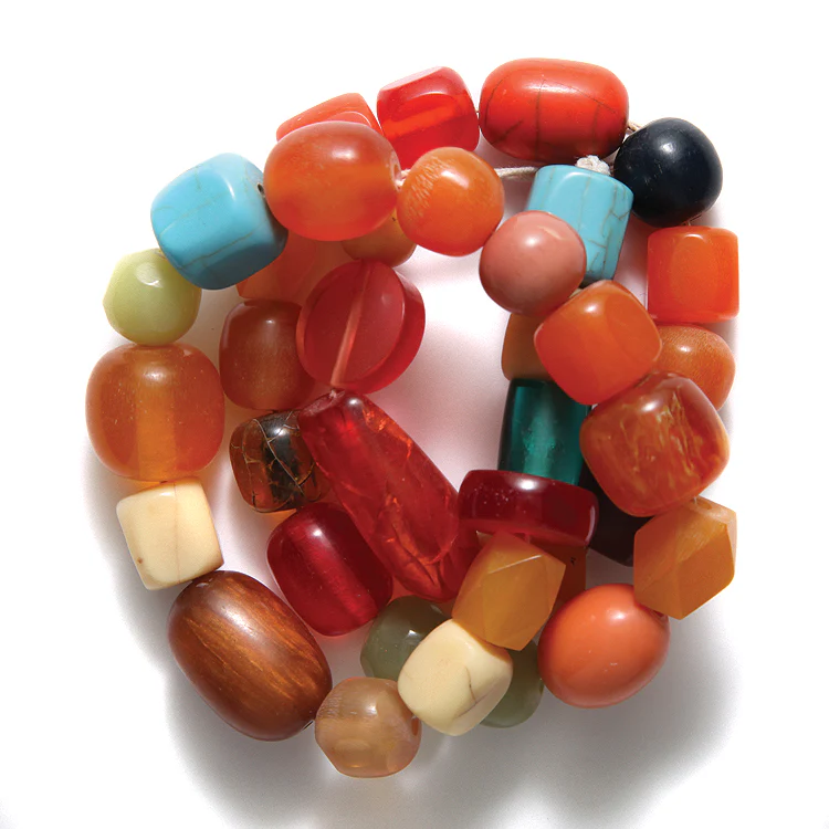VE524-R: Bead Mix Resin 24Inch Strand 12-34mm-STR